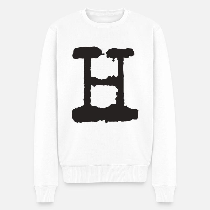 H - Pull Premium bio Homme - blanc
