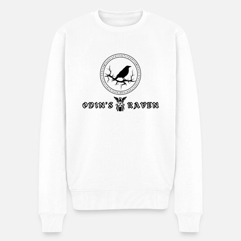 Odins Rabe - Männer Premium Bio Pullover - Weiß