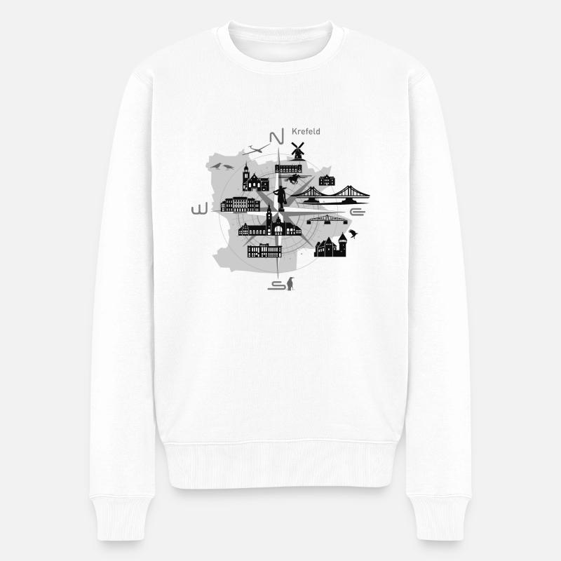 boussole Krefeld, Krefeld - Pull Premium bio Homme - blanc