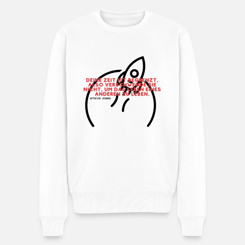 Wege zum Erfolg - Männer Premium Bio Pullover - Weiß