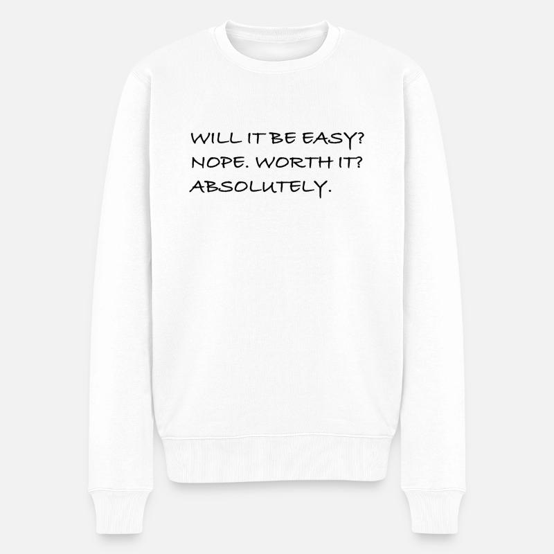 Facile - Pull Premium bio Homme - blanc