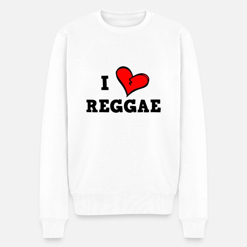 J’adore le reggae - Pull Premium bio Homme - blanc