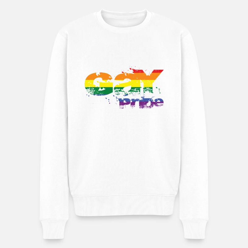 Gay Pride 2023 - Männer Premium Bio Pullover - Weiß