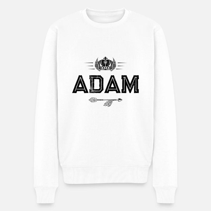 Adam - Männer Premium Bio Pullover - Weiß