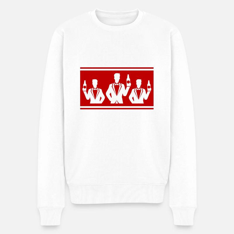 Junggesellenabschied Crew Gruppe - Männer Premium Bio Pullover - Weiß