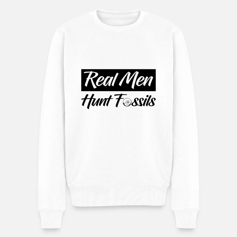Paläontologie - Männer Premium Bio Pullover - Weiß