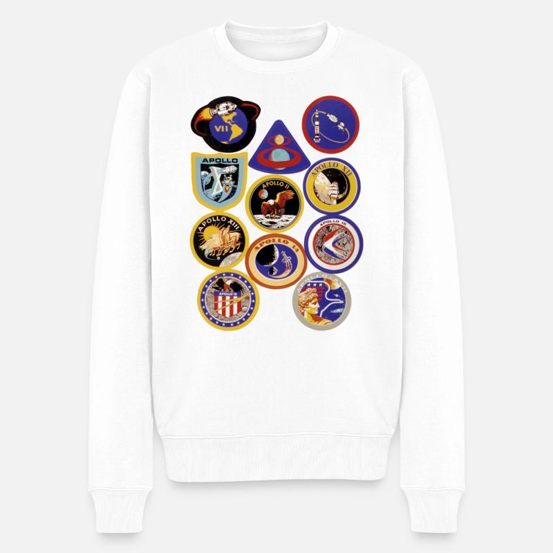 NASA Badges de la Mission Apollo - Pull Premium bio Homme - blanc