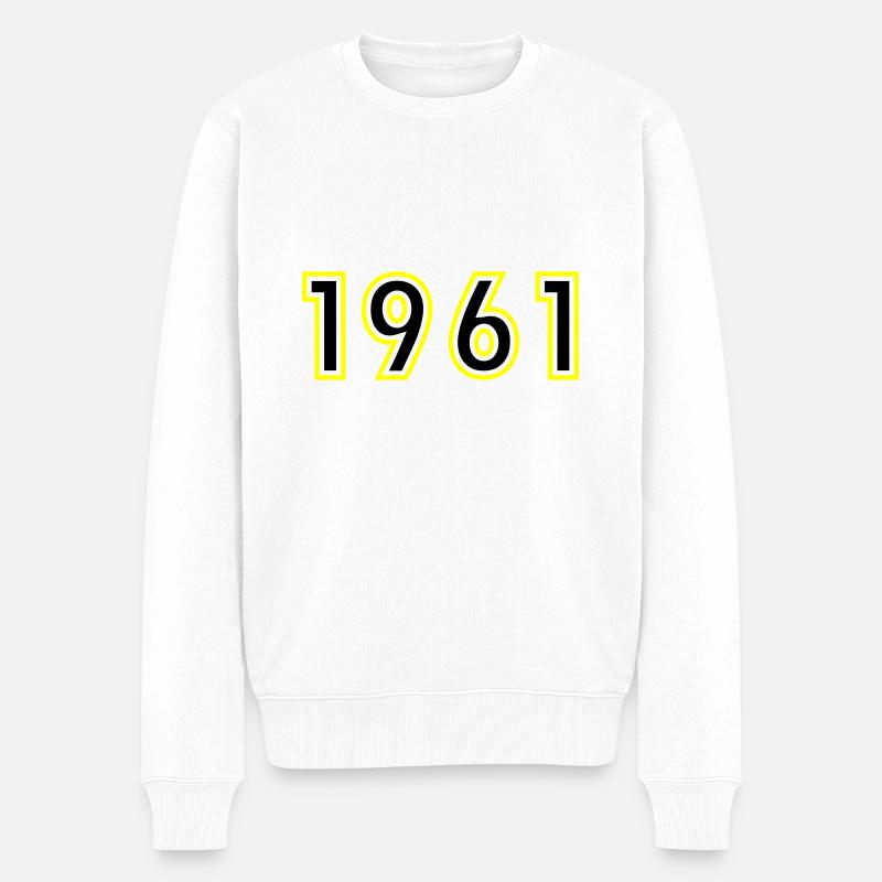 1961 Année Anniversaire - Pull Premium bio Homme - blanc