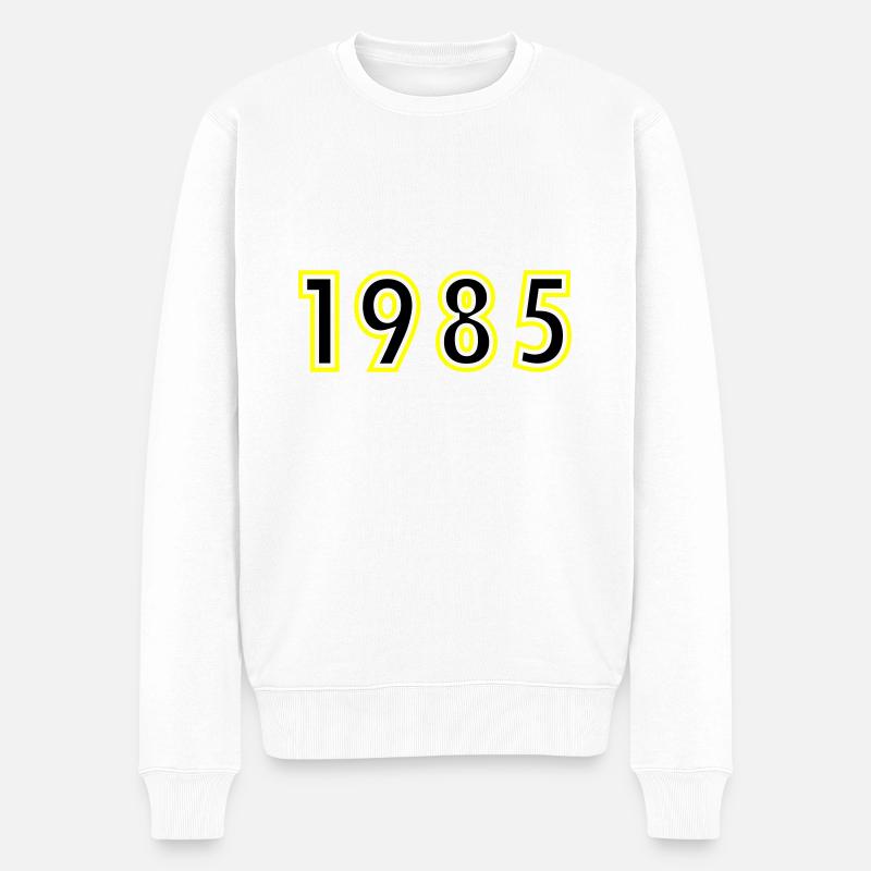 1985 Année Anniversaire - Pull Premium bio Homme - blanc