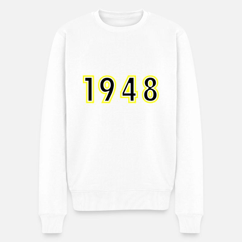 1948 Année Anniversaire - Pull Premium bio Homme - blanc