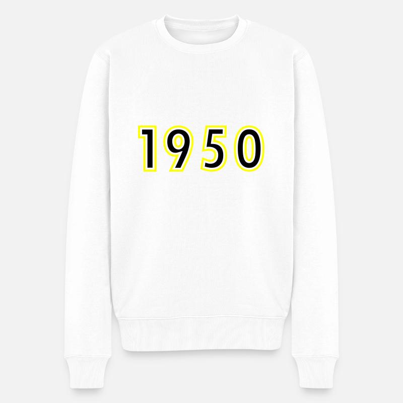 1950 Année Anniversaire - Pull Premium bio Homme - blanc