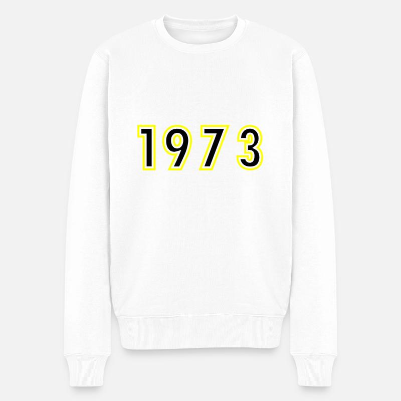 1973 Année Anniversaire - Pull Premium bio Homme - blanc