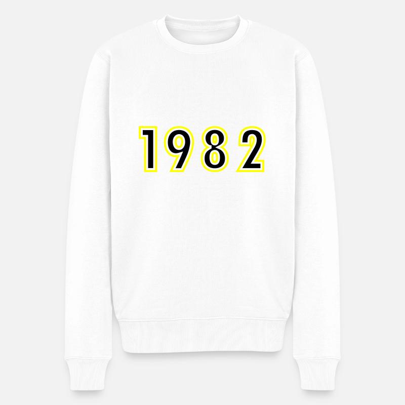 1982 Année Anniversaire - Pull Premium bio Homme - blanc