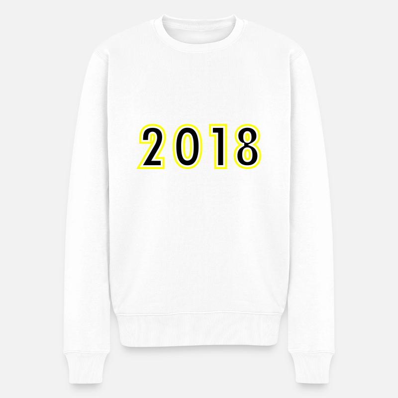 2018 Année Anniversaire - Pull Premium bio Homme - blanc