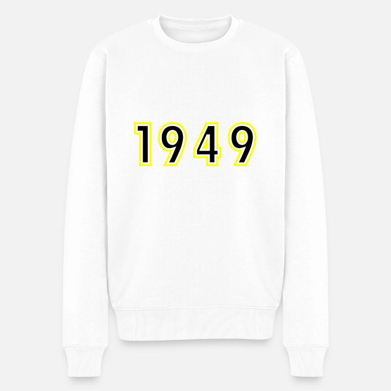 1949 Année Anniversaire - Pull Premium bio Homme - blanc