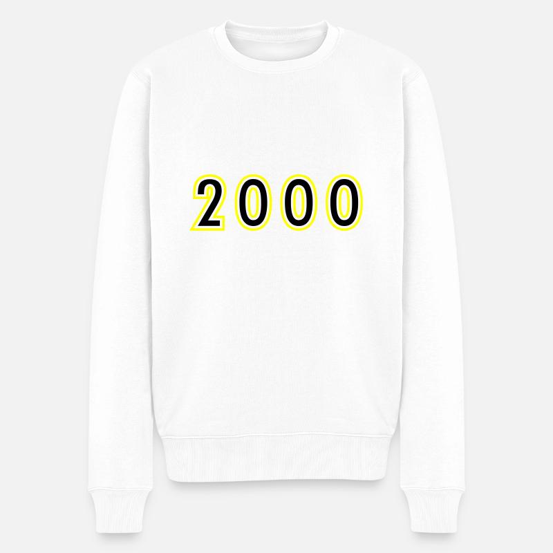 2000 Année Anniversaire - Pull Premium bio Homme - blanc