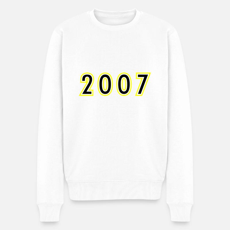 2007 Année Anniversaire - Pull Premium bio Homme - blanc