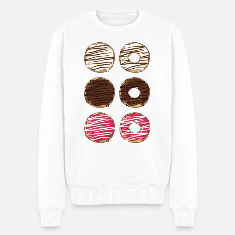 beignets - Pull Premium bio Homme - blanc