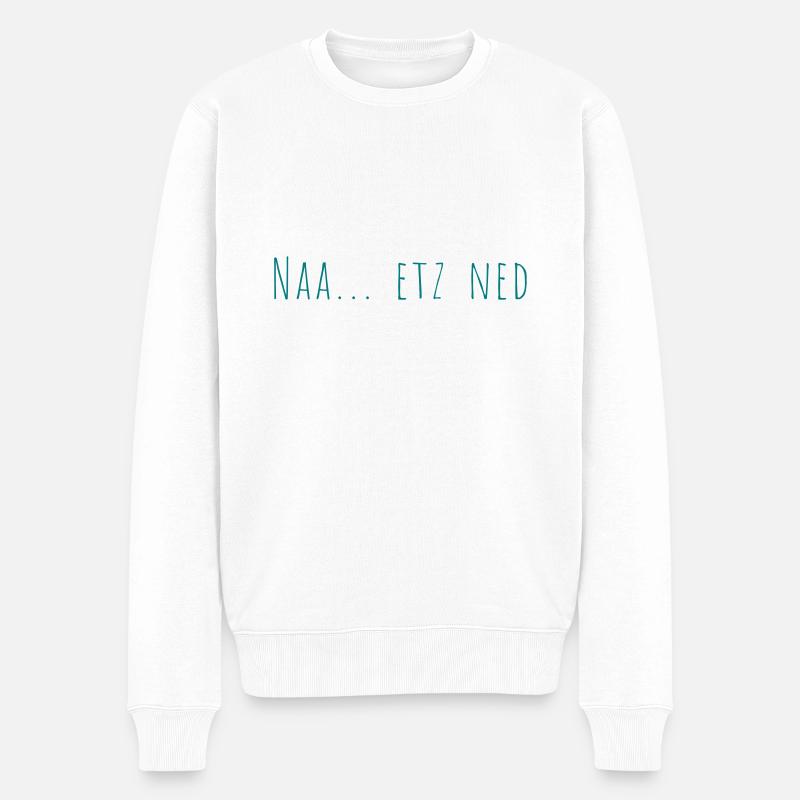 naa etz ned - amatica - Männer Premium Bio Pullover - Weiß