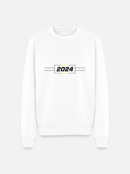2024 year - Men's Premium Organic Jumper - white