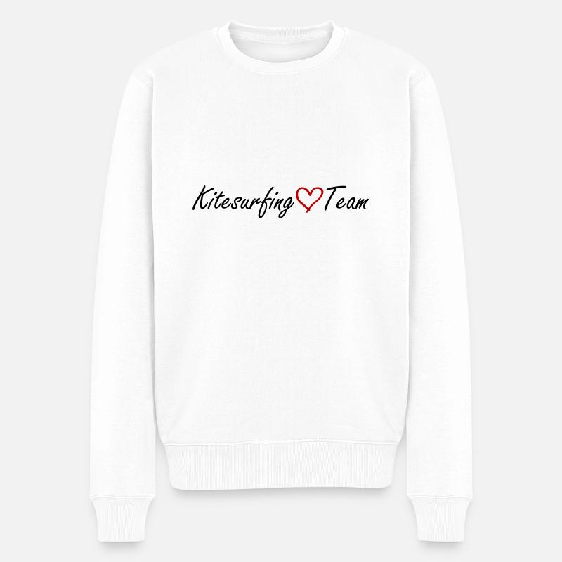 Équipe de kitesurf Cœur - Pull Premium bio Homme - blanc