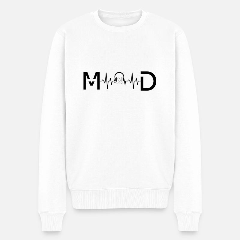 Mood1 - Pull Premium bio Homme - blanc