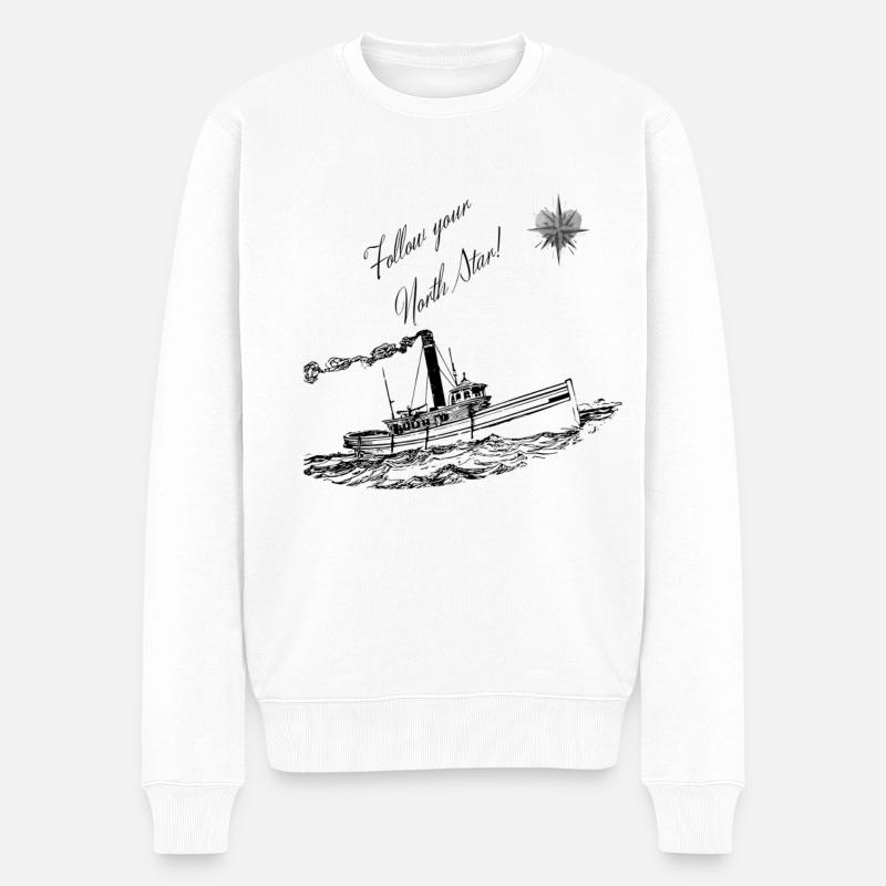 Polaris - Männer Premium Bio Pullover - Weiß