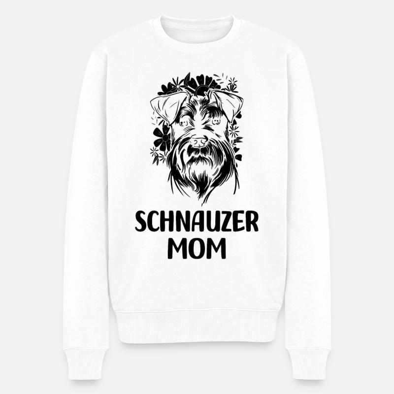 Schnauzer Hunde - Männer Premium Bio Pullover - Weiß
