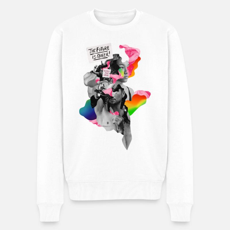 L’avenir est queer! | CSD Leipzig Design 2023 - Pull Premium bio Homme - blanc