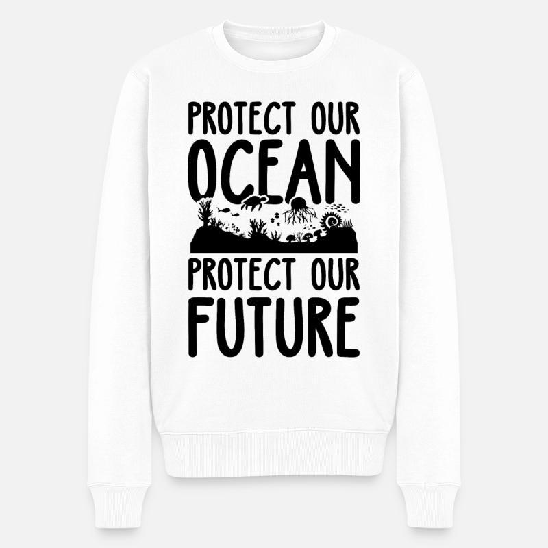 Protection de l’océan - Pull Premium bio Homme - blanc