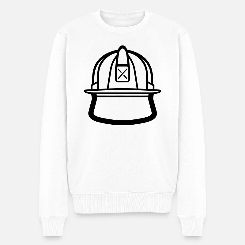 Casque de pompier - Pull Premium bio Homme - blanc