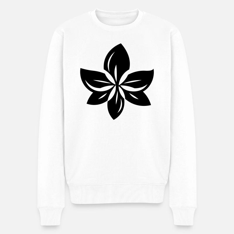 Fleur - Pull Premium bio Homme - blanc