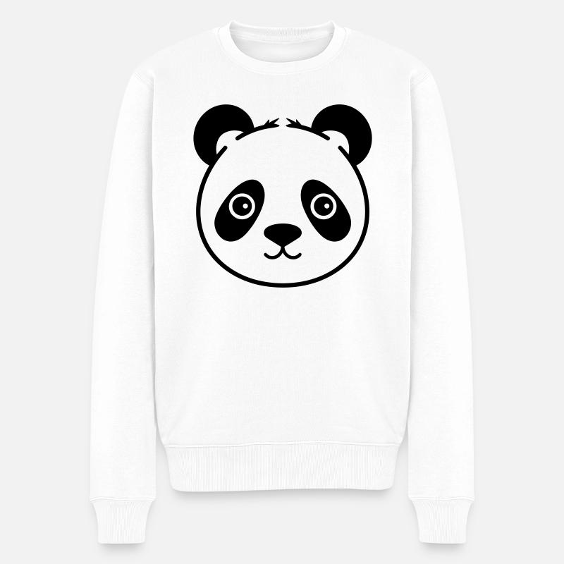 Panda - Pull Premium bio Homme - blanc