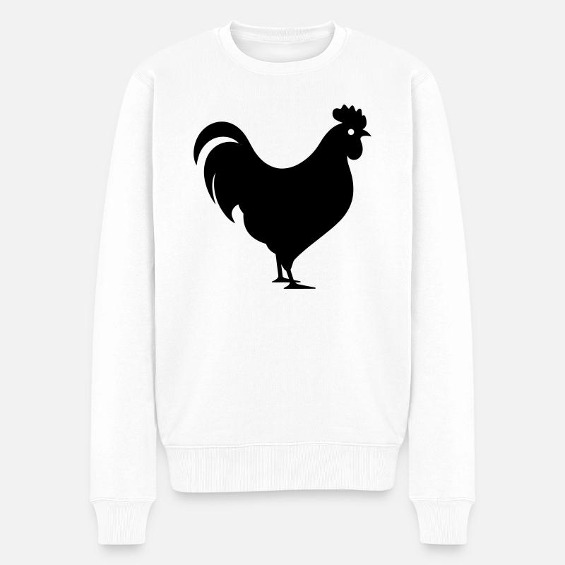 Henne - Männer Premium Bio Pullover - Weiß