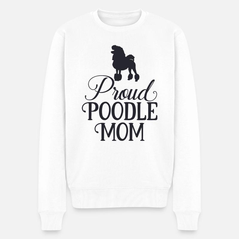 Maman fière de caniche 01 - Pull Premium bio Homme - blanc
