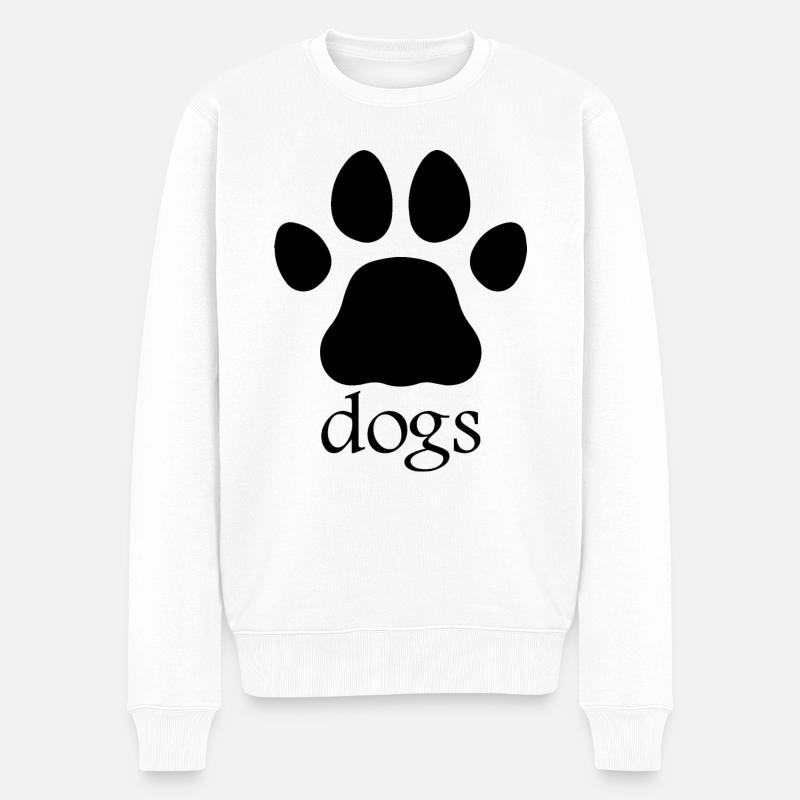 Hund Dog - Männer Premium Bio Pullover - Weiß