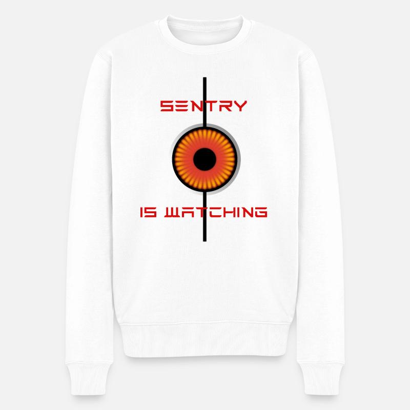 Sentry is watching Sentrymode Tesla - Männer Premium Bio Pullover - Weiß