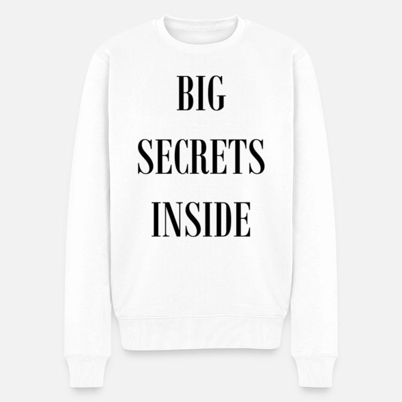 BIG SECRETS INSIDE - Männer Premium Bio Pullover - Weiß
