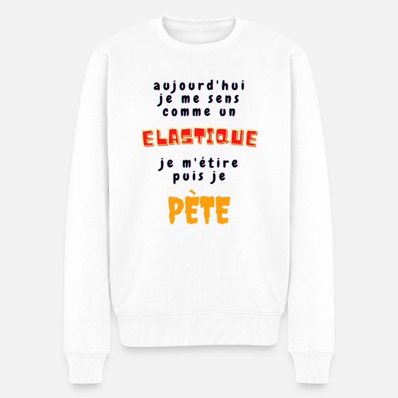 Elastique - Pull Premium bio Homme - blanc