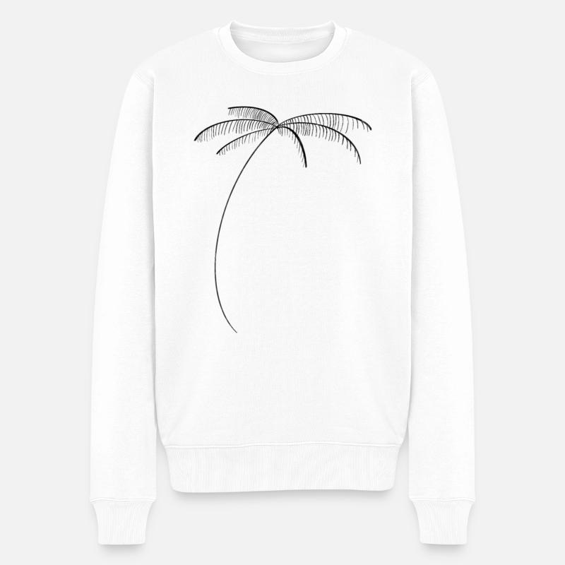 Ambiance de palmier - Pull Premium bio Homme - blanc