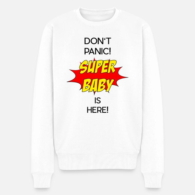 Super Baby - Männer Premium Bio Pullover - Weiß
