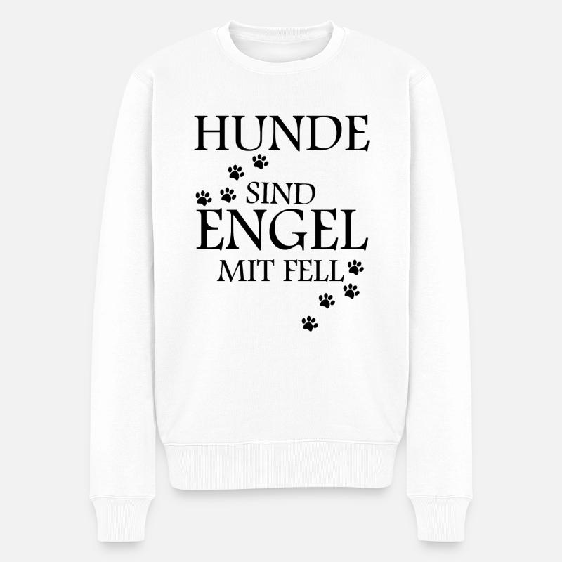 Dog Hundg - Männer Premium Bio Pullover - Weiß