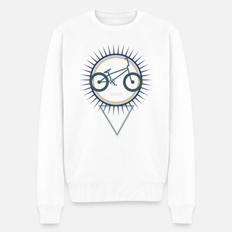 Le nerd du vélo - Pull Premium bio Homme - blanc