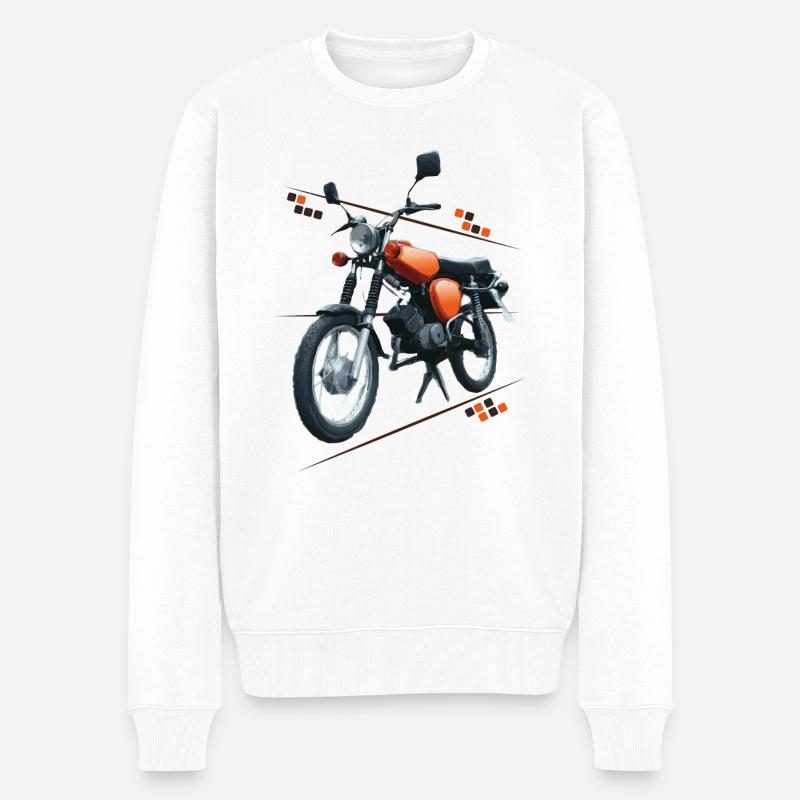 Moped - Männer Premium Bio Pullover - Weiß