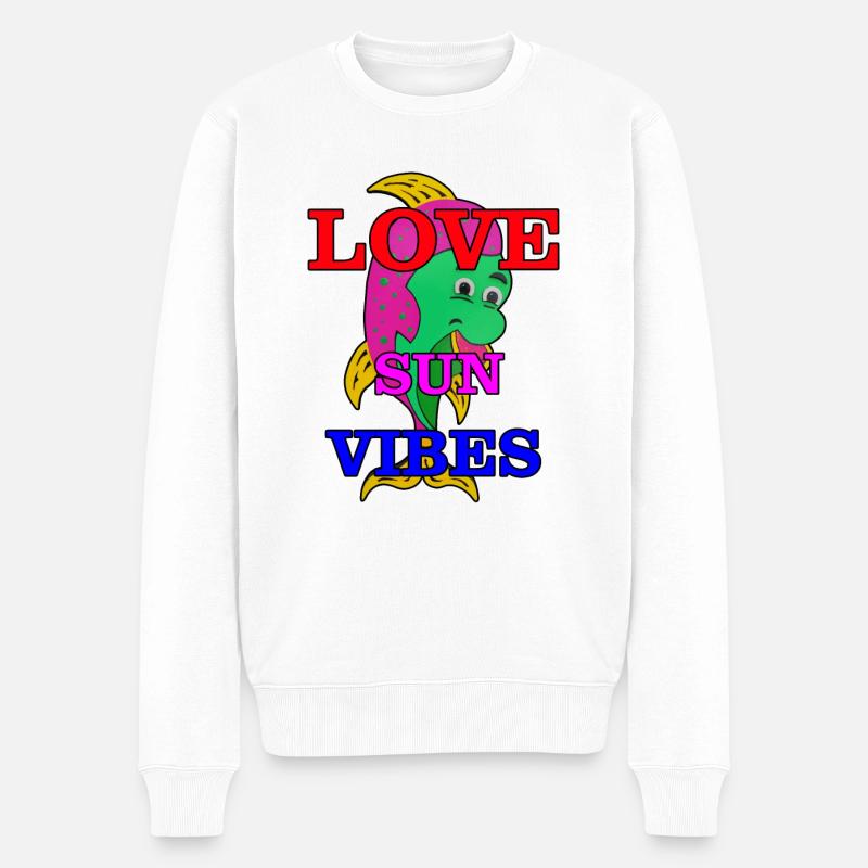 Drôle de poisson - Pull Premium bio Homme - blanc