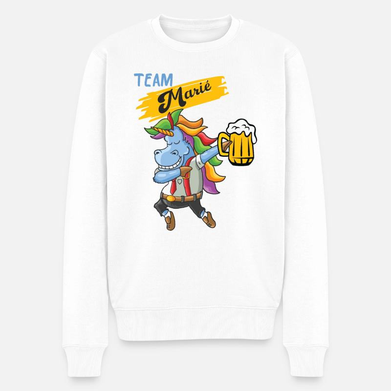 Team Marié - Pull Premium bio Homme - blanc