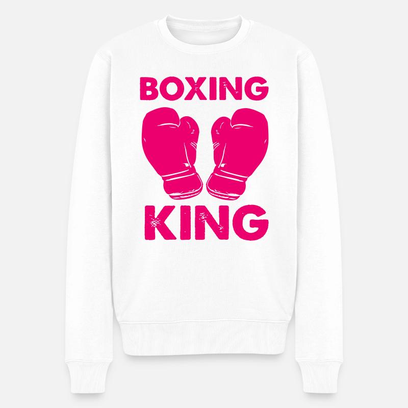 Roi de la boxe - Pull Premium bio Homme - blanc