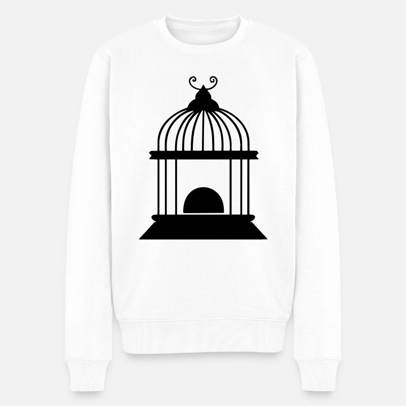 cage à oiseaux - Pull Premium bio Homme - blanc