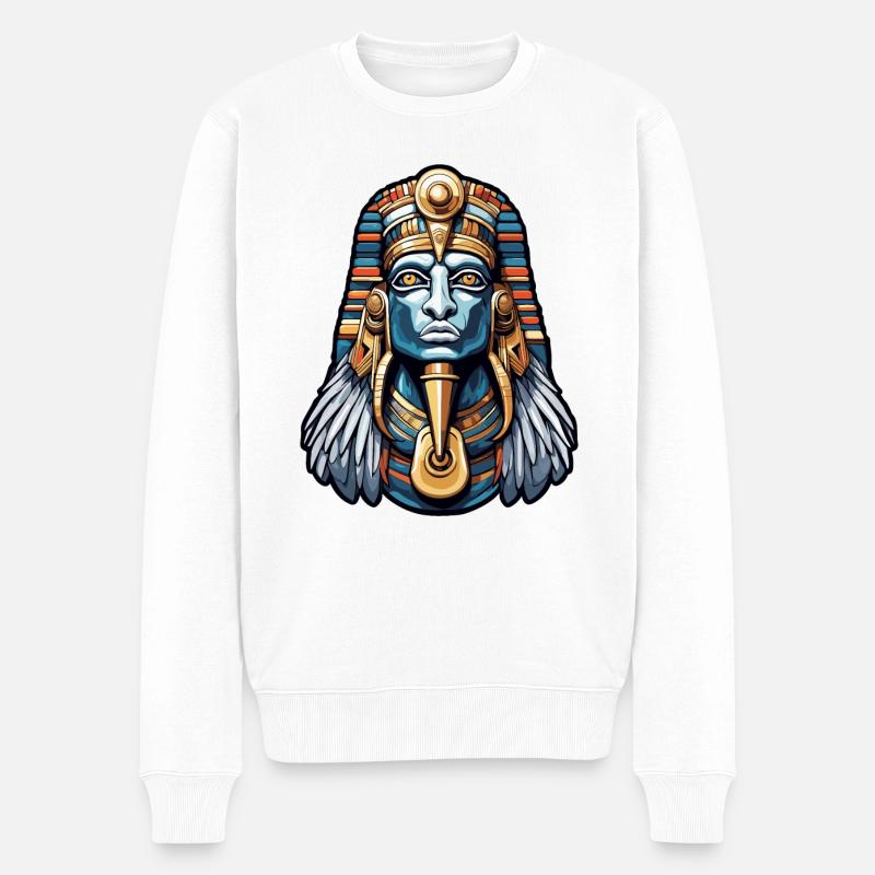 Ägypten / Pharao / Mumien / Hieroglyphen / Sphinx - Männer Premium Bio Pullover - Weiß