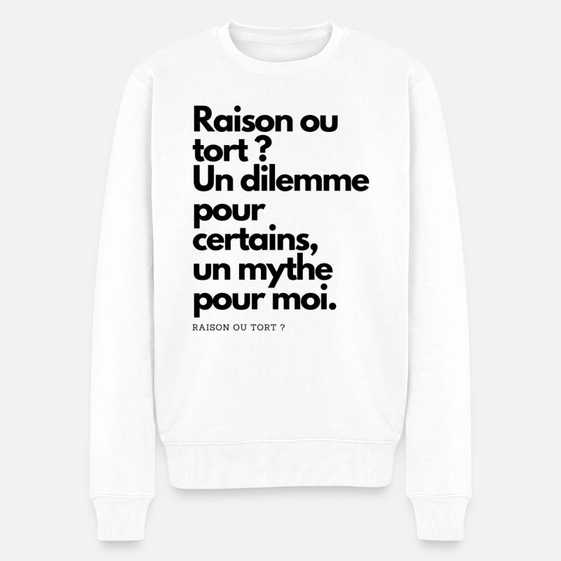 Humour Chic - Pull Premium bio Homme - blanc